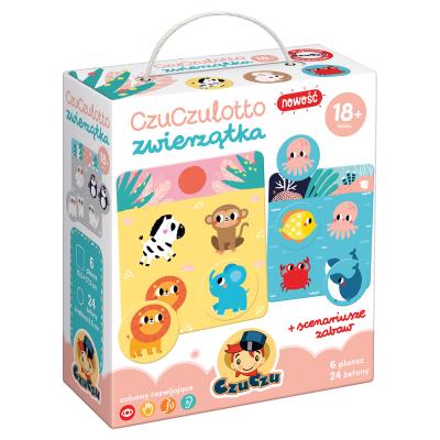 Zwierzątka CzuCzu lotto 18 m+. Autor: Opracowanie zbiorowe. SmakLiter.pl Okładka książki Zwierzątka CzuCzu lotto 18 m+