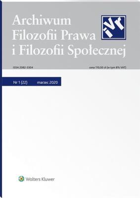Okładka książki Archiwum Filozofii Prawa i Filozofii.. 1/2020 (22)