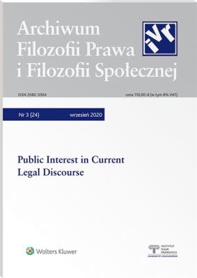 Okładka książki Archiwum Filozofii Prawa i Filozofii.. 3/2020 (24)