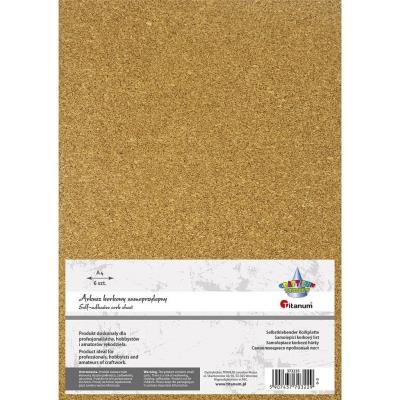 Opakowanie Arkusze korkowe samoprzylepne A4 1mm 6szt