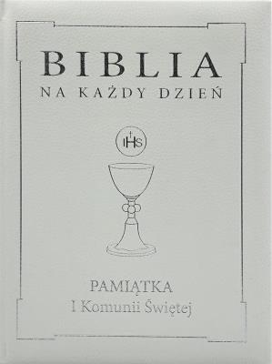 Okładka książki Biblia na każdy dzień. Komunia srebro