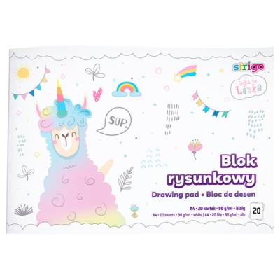 Opakowanie Blok rysunkowy A4 Strigo by lenka  20 kartek 90g biały 10 sztuk
