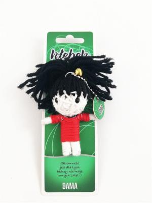 Brelok Kłębek Szczęścia - Dama. Wydawca: Jawi. SmakLiter.pl Opakowanie Brelok Kłębek Szczęścia - Dama