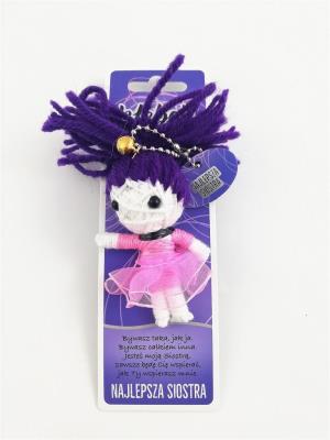 Brelok Kłębek Szczęścia - Najlepsza Siostra. Wydawca: Jawi. SmakLiter.pl Opakowanie Brelok Kłębek Szczęścia - Najlepsza Siostra