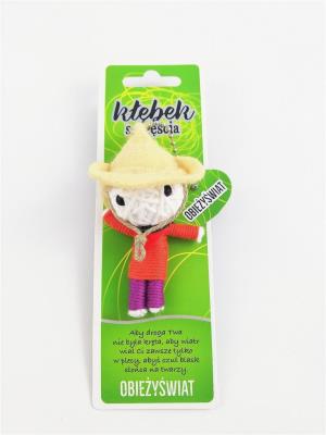 Brelok Kłębek Szczęścia - Obieżyświat. Wydawca: Jawi. SmakLiter.pl Opakowanie Brelok Kłębek Szczęścia - Obieżyświat