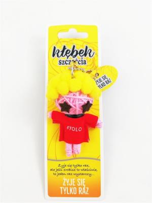 Brelok Kłębek Szczęścia - Żyje się tylko raz. Wydawca: Jawi. SmakLiter.pl Opakowanie Brelok Kłębek Szczęścia - Żyje się tylko raz