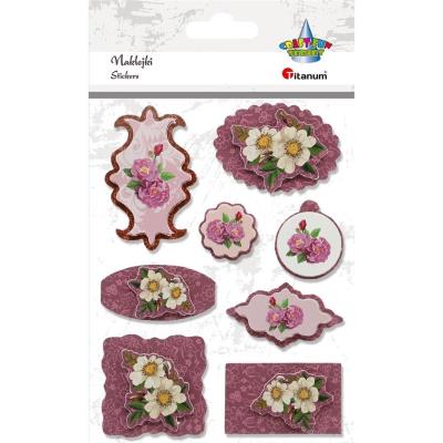 Opakowanie Dekoracje samoprzylepne 3D ramki mix 8szt