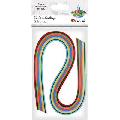 Opakowanie Dodatek dekoracyjny Qulling Craft-fun paski do Quillingu 8mm mix