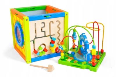 Opakowanie Drewniana kostka edukacyjna