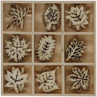 Opakowanie Drewniane dekoracje w pudełku mix 45szt