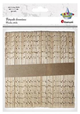 Opakowanie Drewniane patyczki karbowane 10x114mm 50szt