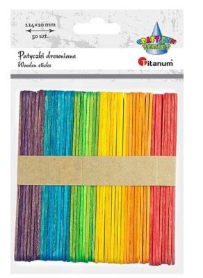 Opakowanie Drewniane patyczki karbowane mix 50szt