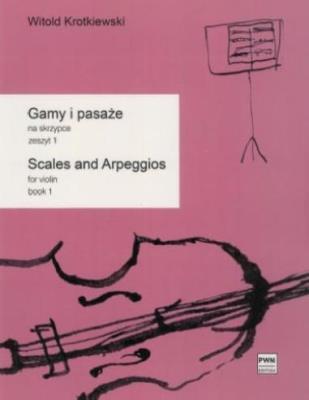 Okładka książki Gamy i pasaże na skrzypce 1