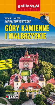 Góry Wałbrzyskie i Kamienne - mapa 1 : 40 000. Autor: Opracowanie zbiorowe. SmakLiter.pl Okładka książki Góry Wałbrzyskie i Kamienne - mapa 1 : 40 000