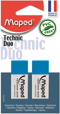 Opakowanie Gumka duo dwustronna biało-niebieska 2 sztuki