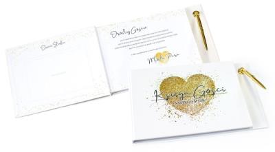 Opakowanie Happy Book HBP-002 Księga gości (złote serce)