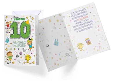 Okładka książki Karnet 10 urodziny chłopca PR-035