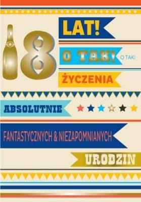 Okładka książki Karnet 18 Urodziny 18 lat o tak! PP-1640