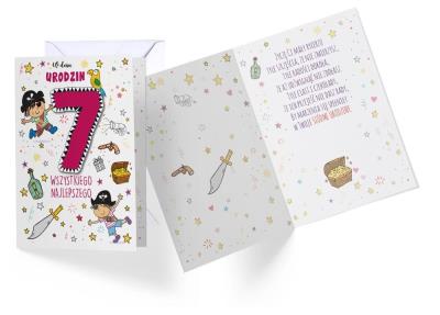 Okładka książki Karnet 7 urodziny chłopca PR-029