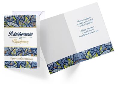 Opakowanie Karnet B5 Q-149 Podziękowanie za współpracę