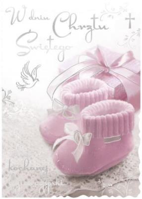 Opakowanie Karnet B5 QDK-044 Chrzest (różowy)