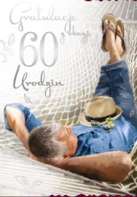 Opakowanie Karnet B5 QDK-047 Urodziny 60 hamak
