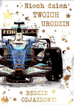 Opakowanie Karnet B5 QDK-090 Urodziny samochód