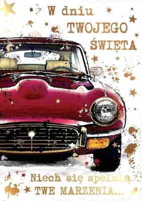 Opakowanie Karnet B5 QDK-091 W dniu Twojego święta (samochód)