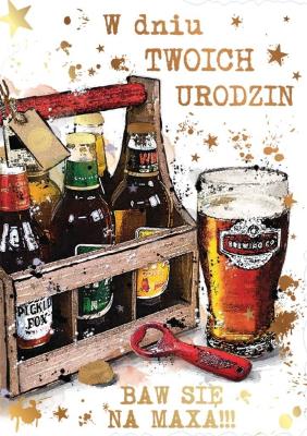 Opakowanie Karnet B5 QDK-092 Urodziny męskie