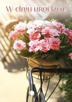 Opakowanie Karnet B6 3DV-105 Urodziny kwiaty