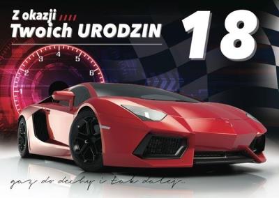 Opakowanie Karnet B6 3DV-196 Urodziny 18