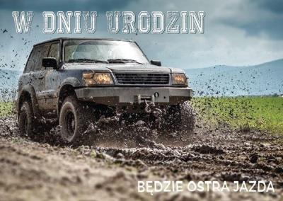 Opakowanie Karnet B6 3DV-197 Urodziny samochód