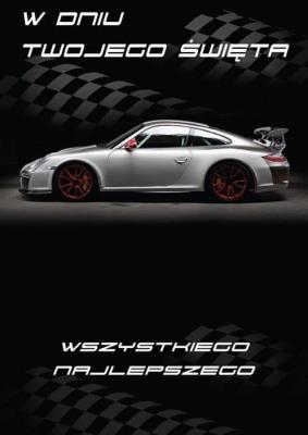 Opakowanie Karnet B6 3DV-199 Urodziny samochód