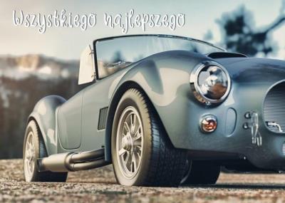 Opakowanie Karnet B6 3DV-200 Wszystkiego najlepszego samochód