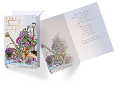 Opakowanie Karnet B6 DK-575 Emerytura kwiaty