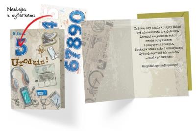 Opakowanie Karnet B6 DK-613 Urodziny (wymienne cyfry)