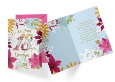 Opakowanie Karnet B6 DK-618 Urodziny 18