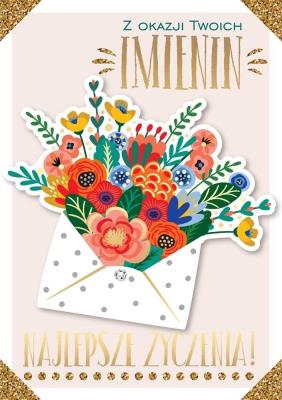 Opakowanie Karnet B6 DK-830 Imieniny kwiaty