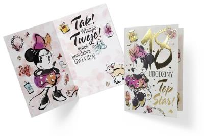 Karnet B6 DS-018 Urodziny 18 Myszka Minnie. Wydawca: Kukartka. SmakLiter.pl Opakowanie Karnet B6 DS-018 Urodziny 18 Myszka Minnie