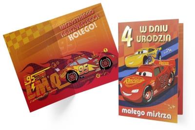 Karnet B6 DS-033 Urodziny 4 Auta. Wydawca: Kukartka. SmakLiter.pl Opakowanie Karnet B6 DS-033 Urodziny 4 Auta