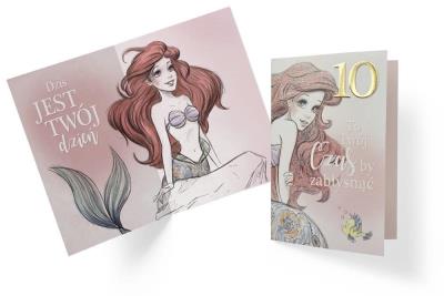 Karnet B6 DS-038 Urodziny 10 Ariel, Mała Syrenka. Wydawca: Kukartka. SmakLiter.pl Opakowanie Karnet B6 DS-038 Urodziny 10 Ariel, Mała Syrenka