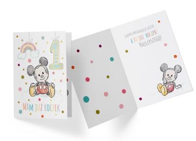 Karnet B6 DS-048 Roczek Myszka Miki. Wydawca: Kukartka. SmakLiter.pl Opakowanie Karnet B6 DS-048 Roczek Myszka Miki