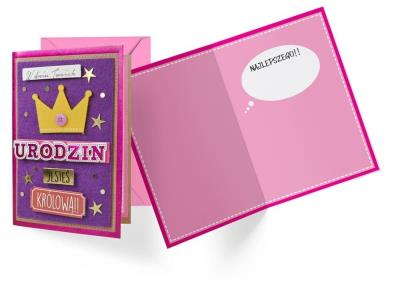 Opakowanie Karnet B6 FR-008 Urodziny królowa