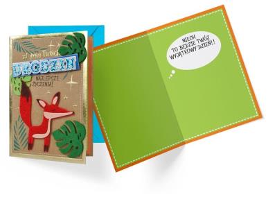 Opakowanie Karnet B6 FR-017 Urodziny lisek