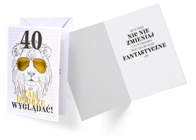 Opakowanie Karnet B6 GS-007 Urodziny 40 lew