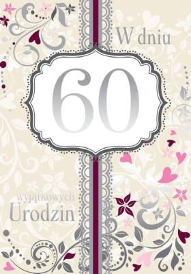 Opakowanie Karnet B6 PP-1388 Urodziny 60