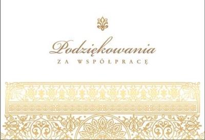 Opakowanie Karnet B6 PP-1614 Podziękowanie za współpracę