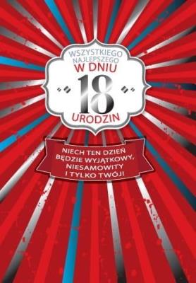 Opakowanie Karnet B6 PP-1636 Urodziny 18