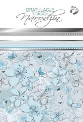 Opakowanie Karnet B6 PP-1637 Narodziny (niebieskie)