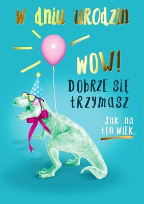 Karnet B6 PP-2131 Urodziny dinozaur. Wydawca: Kukartka. SmakLiter.pl Opakowanie Karnet B6 PP-2131 Urodziny dinozaur